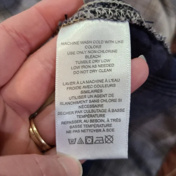 Urban Outfitters BDG Karl Slouchy Blue Plaid Flannel Button Down Womens Shirt S - Picture 5 of 8